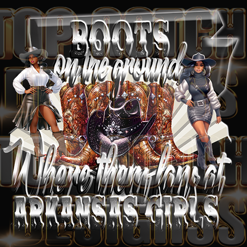 Arkansas girls Boots on the ground dtf transfers