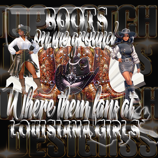 Louisiana Boots on the ground dtf transfers