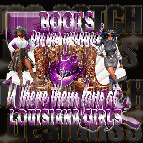 Louisiana Boots on the ground dtf transfers