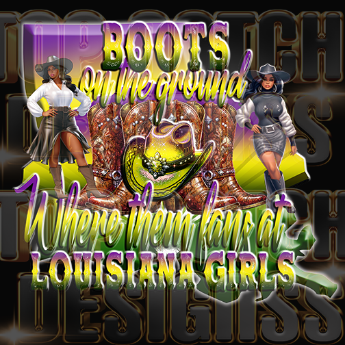 Louisiana Boots on the ground dtf transfers