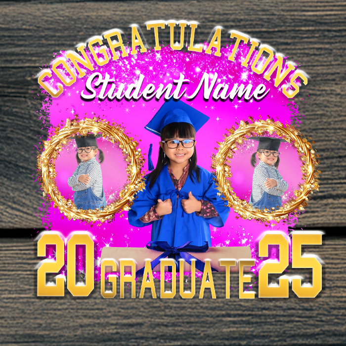 KIDS GLAM GRADUATION TEMPLATE