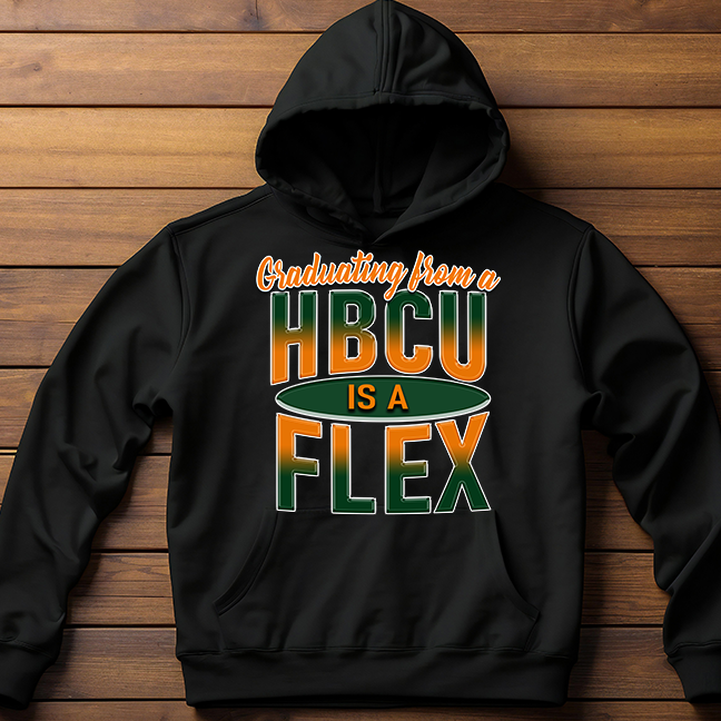 Green and orange HBCU grad flex tshirt