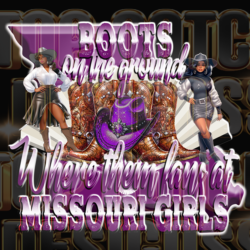Missouri girls Boots on the ground dtf transfers