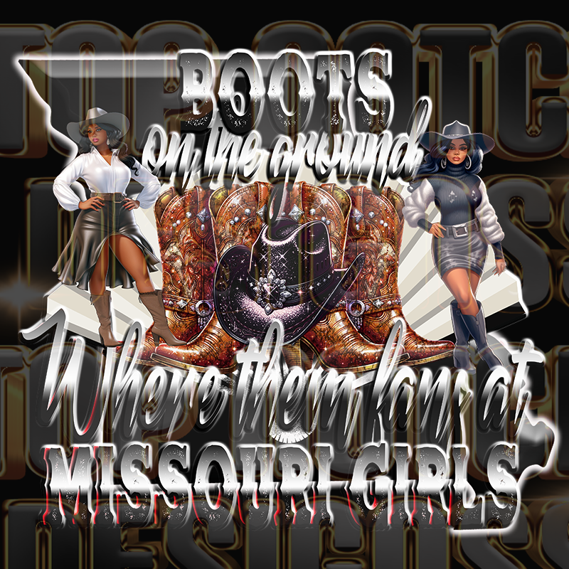 Missouri girls Boots on the ground dtf transfers