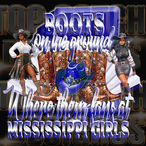 Mississippi Boots on the ground dtf transfer