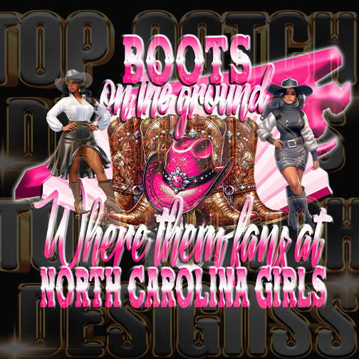 North Carolina girls Boots on the ground dtf transfers