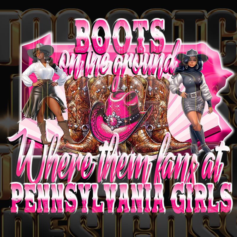 Pennsylvania girls Boots on the ground dtf transfers