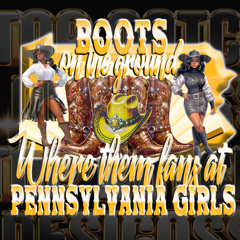 Pennsylvania girls Boots on the ground dtf transfers