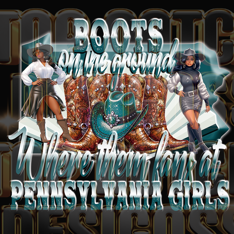 Pennsylvania girls Boots on the ground dtf transfers