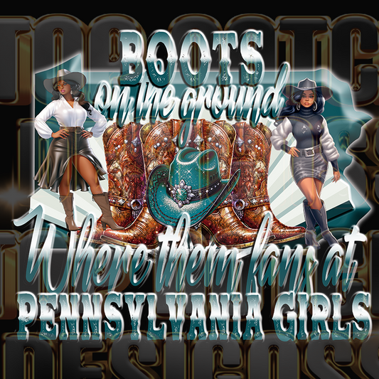 Pennsylvania girls Boots on the ground dtf transfers