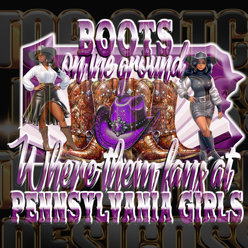 Pennsylvania girls Boots on the ground dtf transfers