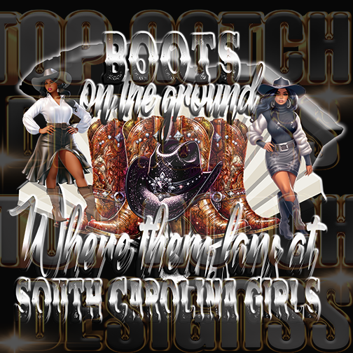South Carolina girls Boots on the ground dtf transfers