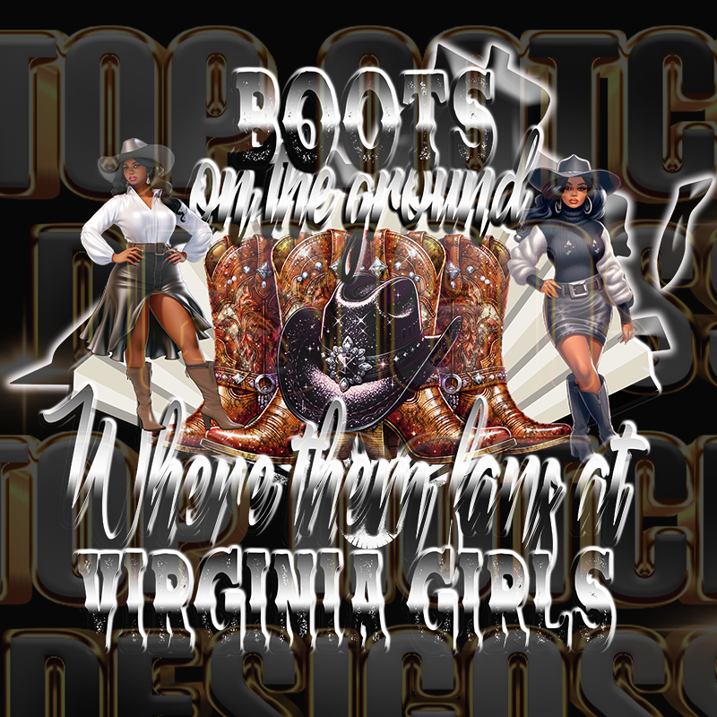 Virginia girls Boots on the ground dtf transfers