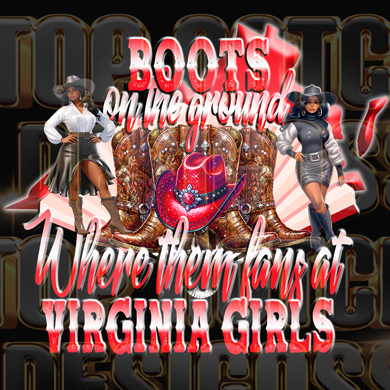 Virginia girls Boots on the ground dtf transfers