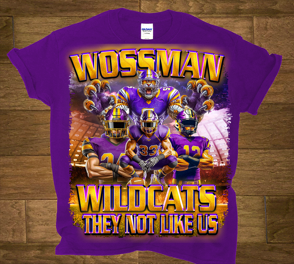 Wossman Wildcat They Not Like Us tshirt