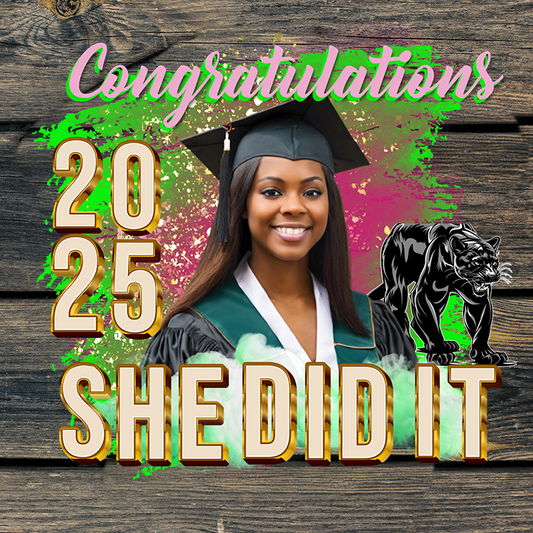 PINK AND GREEN GRAD DESIGN