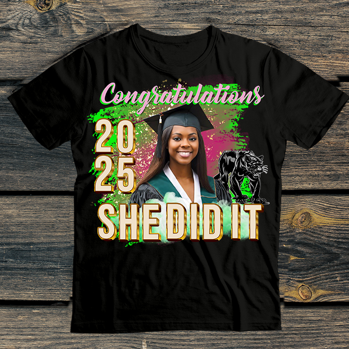 PINK AND GREEN GRAD DESIGN