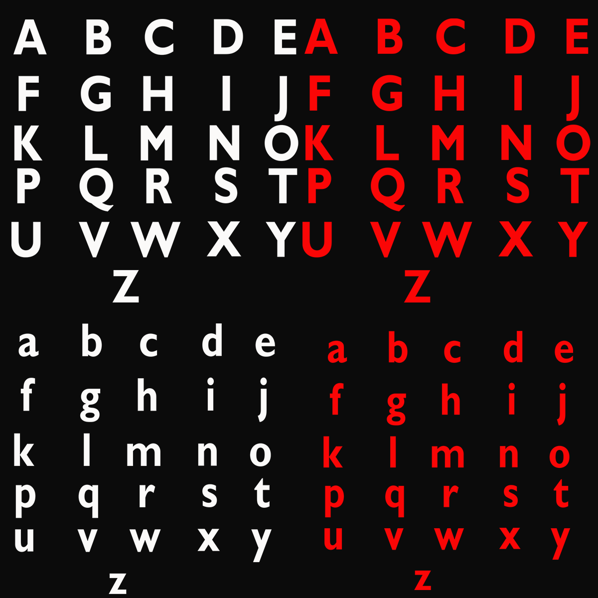 Martin inspired font and symbols