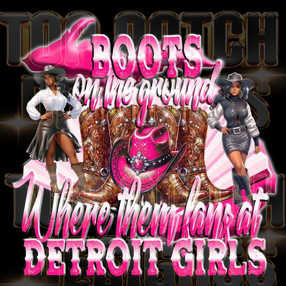 Detroit girls Boots on the ground dtf transfers