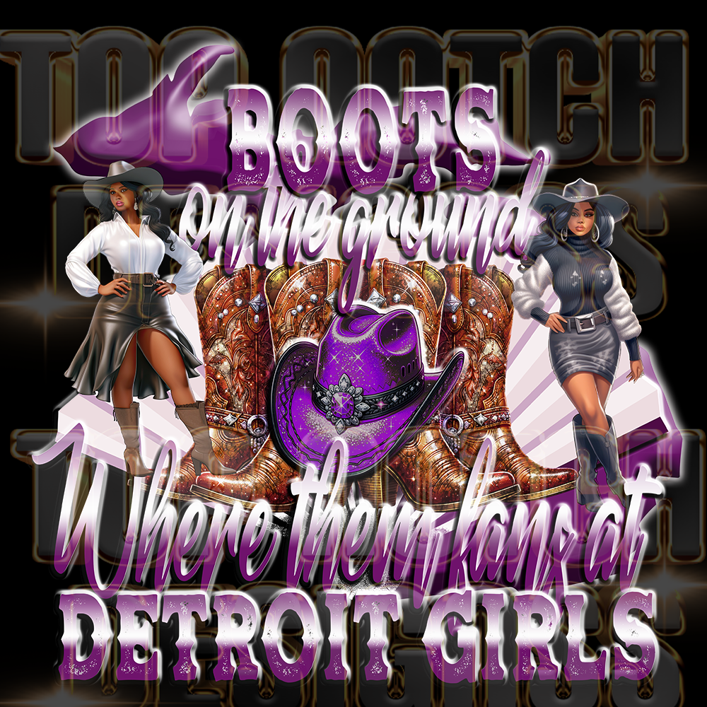 Detroit girls Boots on the ground dtf transfers