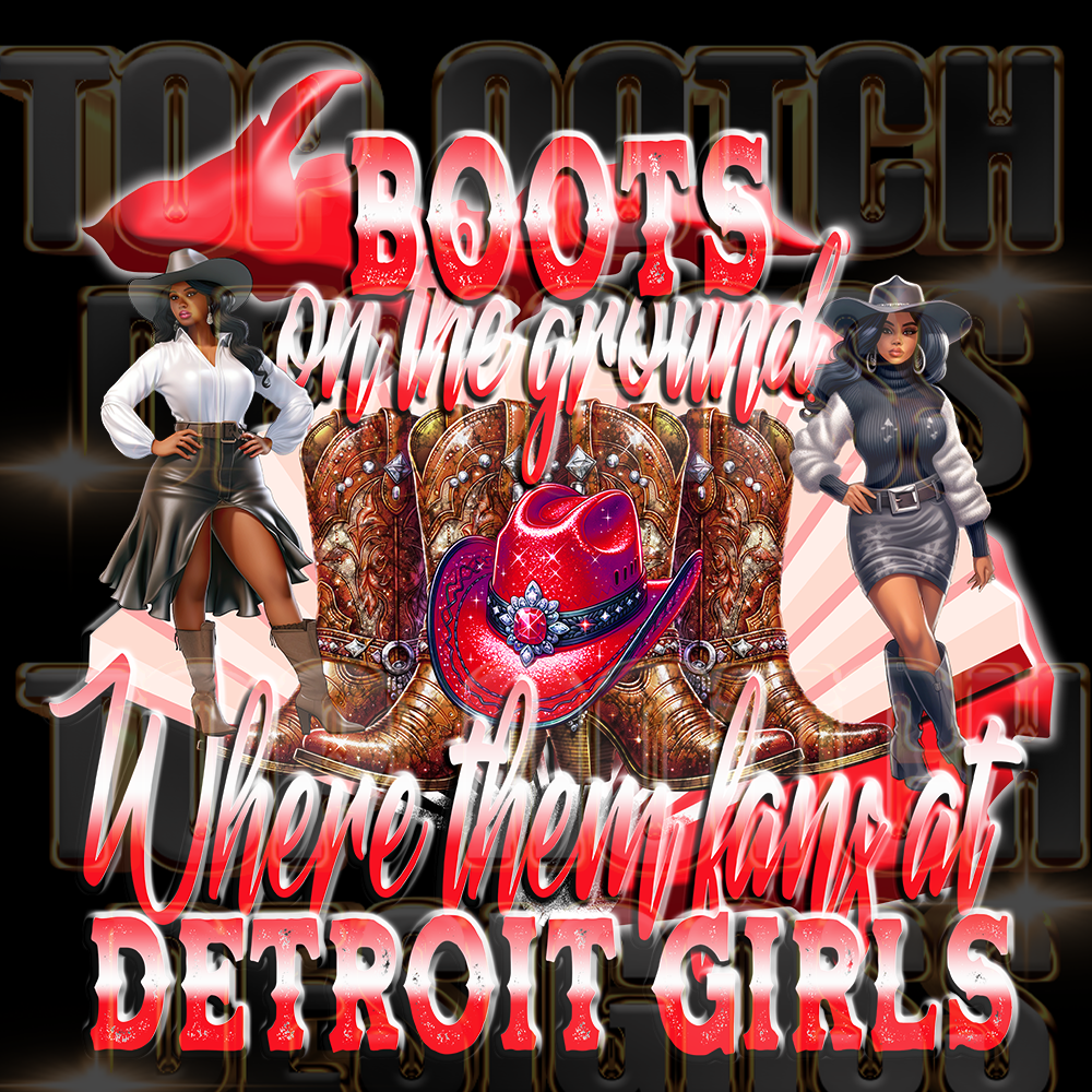 Detroit girls Boots on the ground dtf transfers