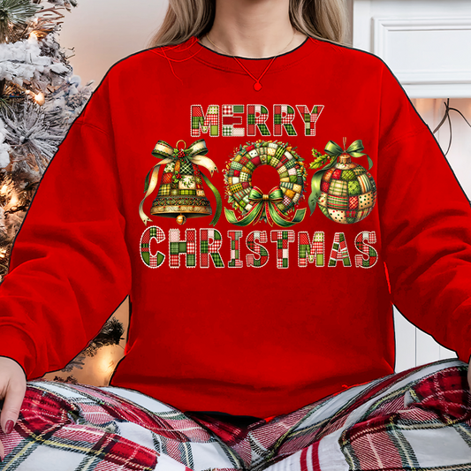 Faux quilted wreath dtf