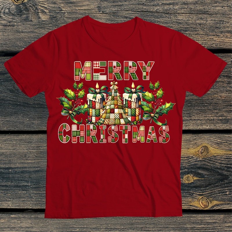 Faux quilted Christmas tree